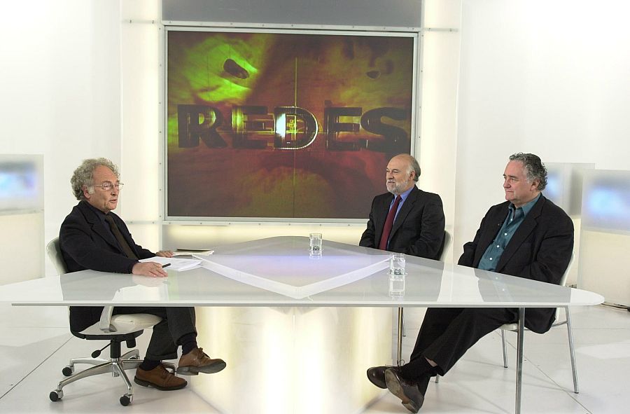 Eduard Punset al plató de 'Redes amb dos convidats