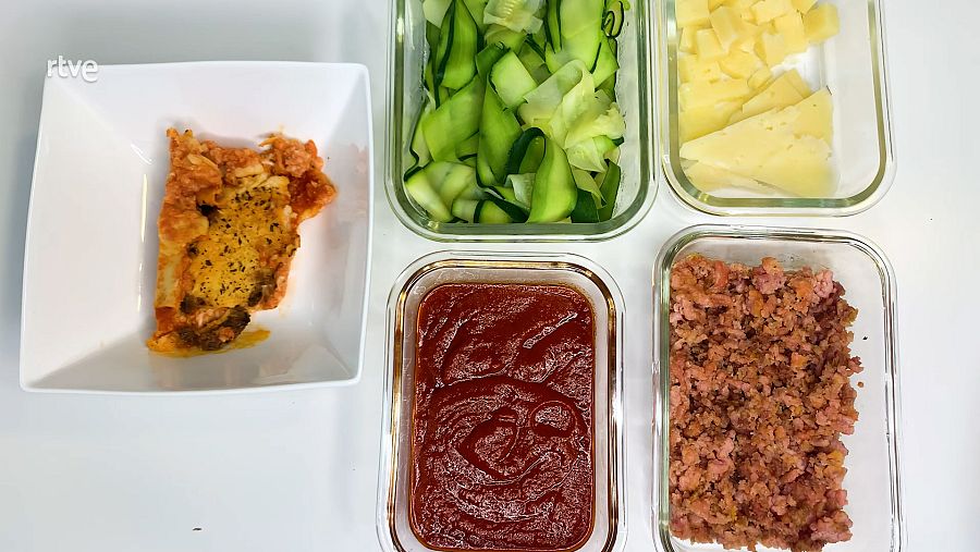 Ingredientes de la lasaña vegetal