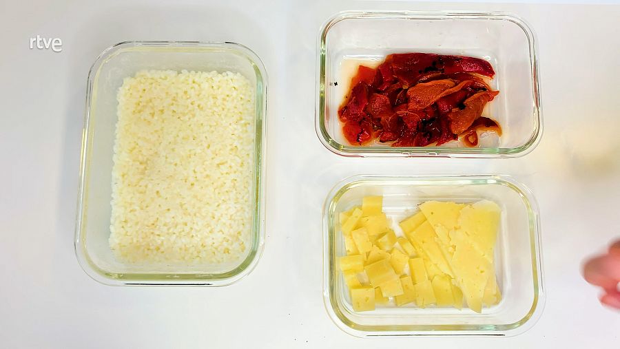 Ingredientes de la ensalada de arroz