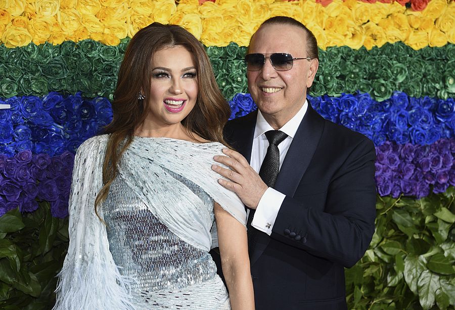 Thalía y Tommy Mottola