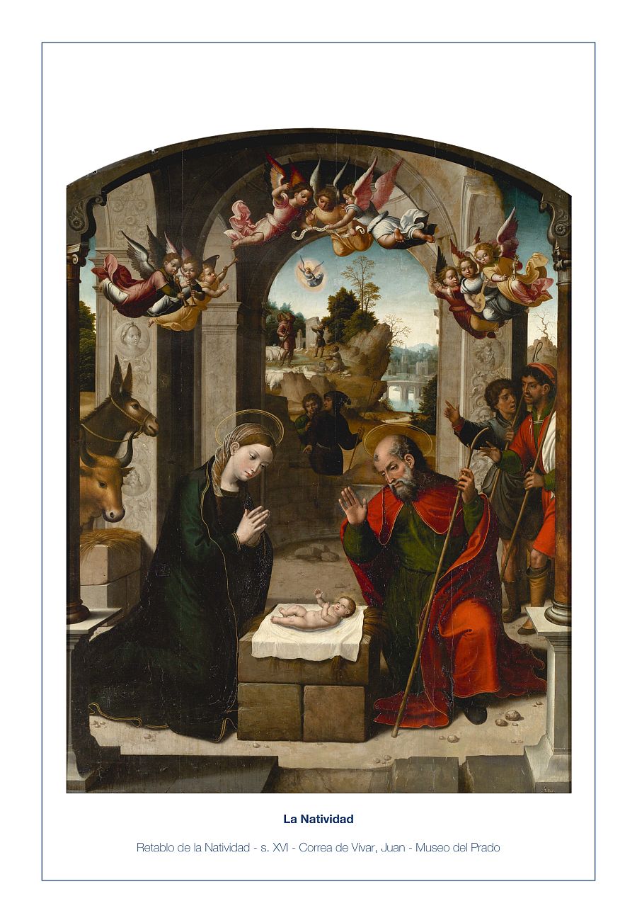 Don Juan Carlos y doña Sofía han optado por felicitar las fiestas con 'La Navitidad' de Juan Correa de Vivar.