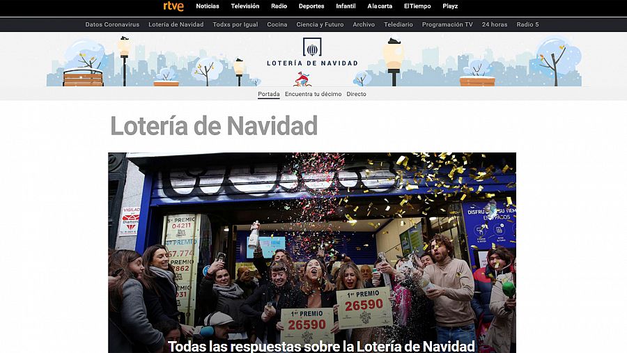 Especial  Loterías en RTVE.es