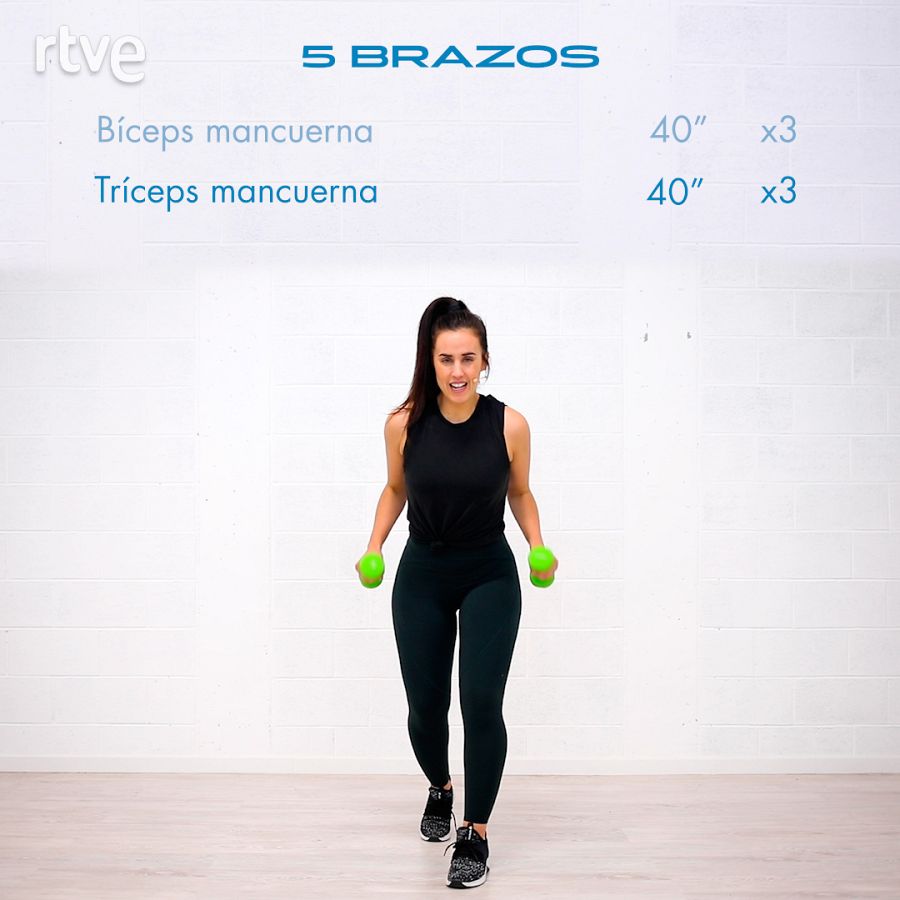 Reto 3. Segunda semana. Ejercicio de brazos: tríceps mancuerna