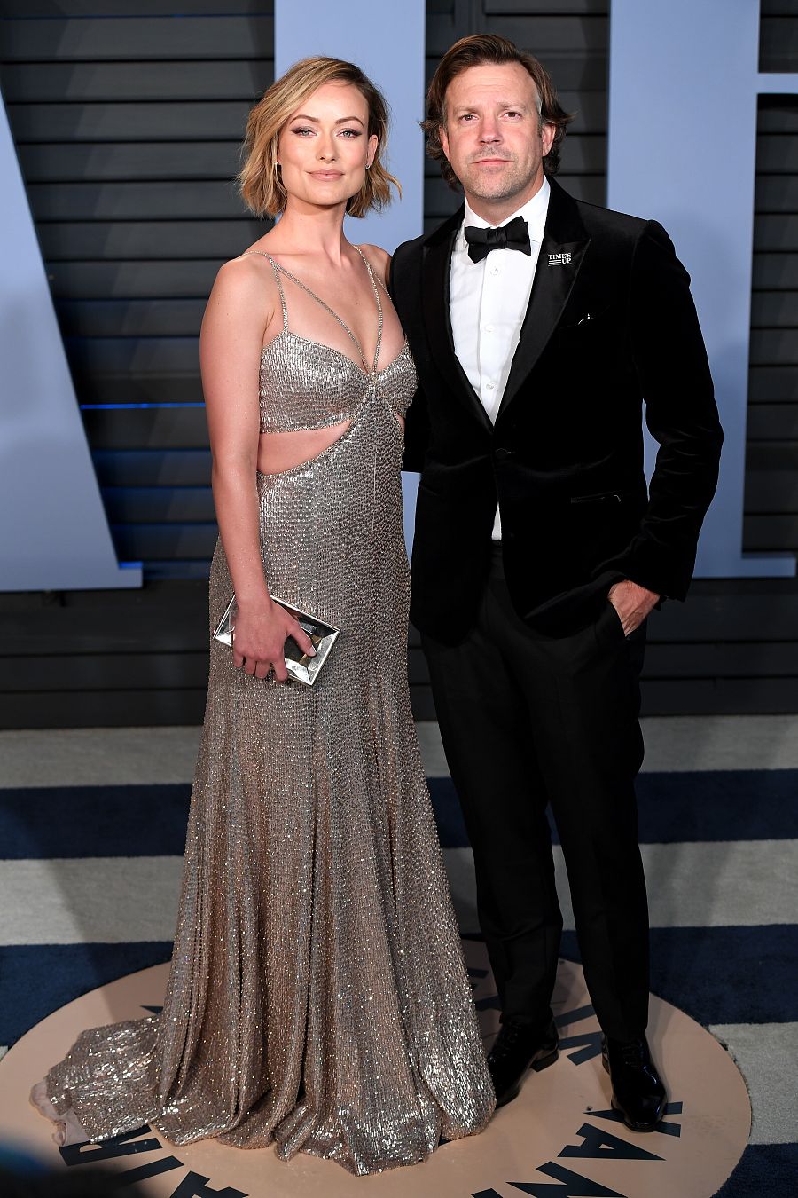 Olivia Wilde y Jason Sudeikis en la fiesta de los Oscar de Vanity Fair en 2018