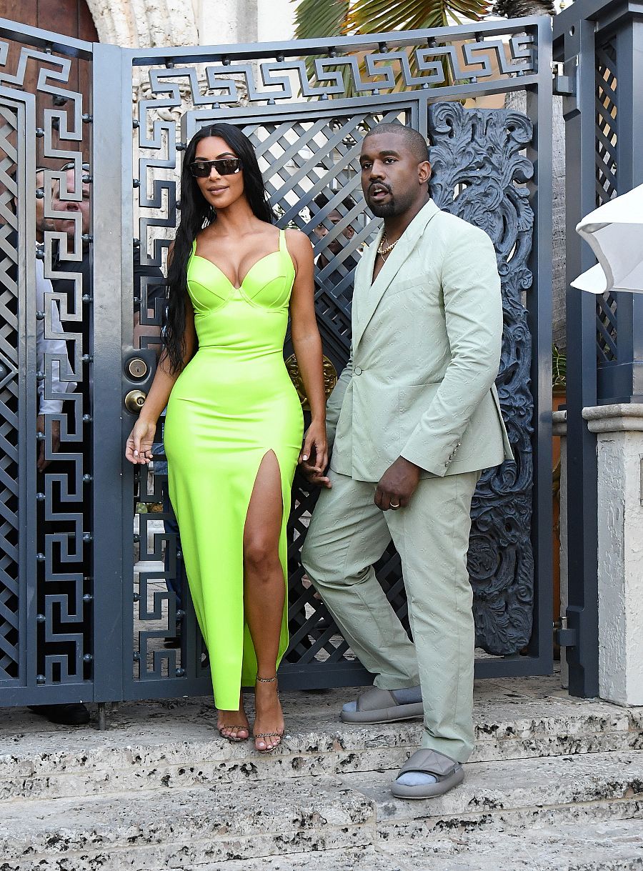 Kim Kardashian y Kanye West en Miami