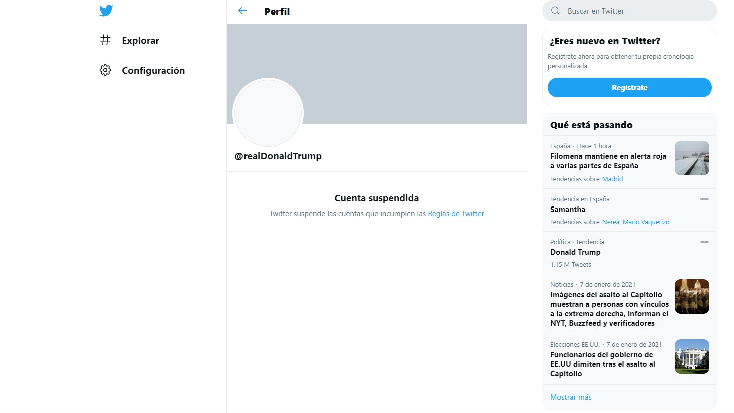 Twitter Suspende Permanentemente La Cuenta De Trump Por El "riesgo De ...