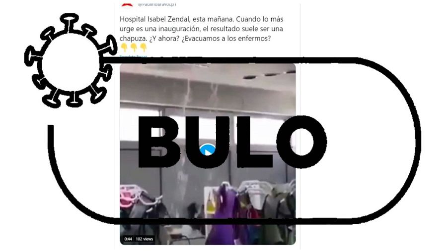 Otro mensaje que atribuye falsamente la gotera al Hospital Zendal