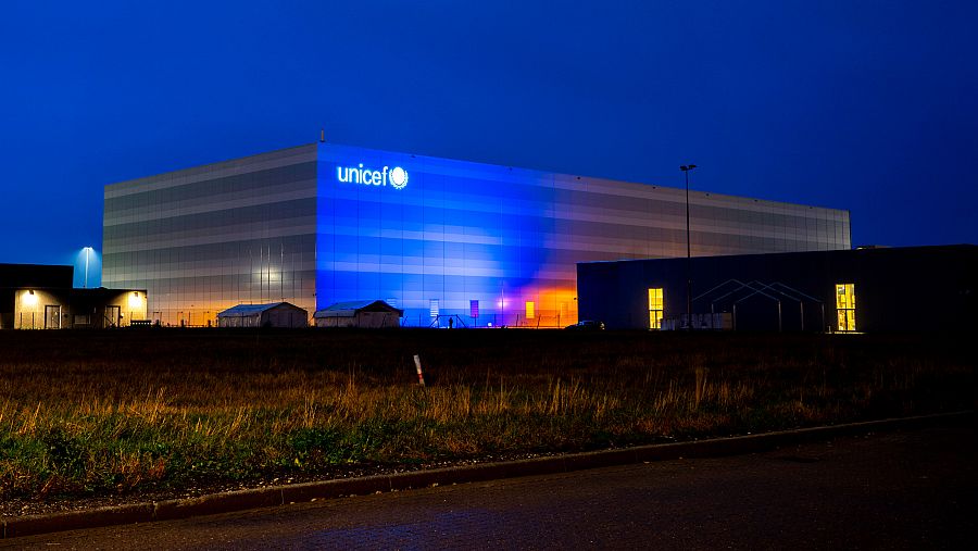 El mayor almacén humanitario de UNICEF se encuentra en el puerto de Copenhague.