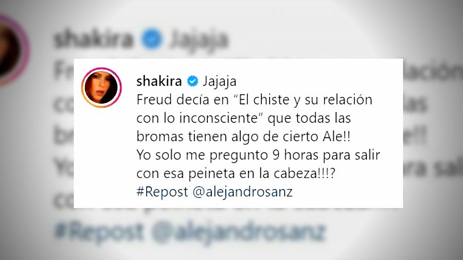 Shakira responde a Alejandro Sanz en su IG