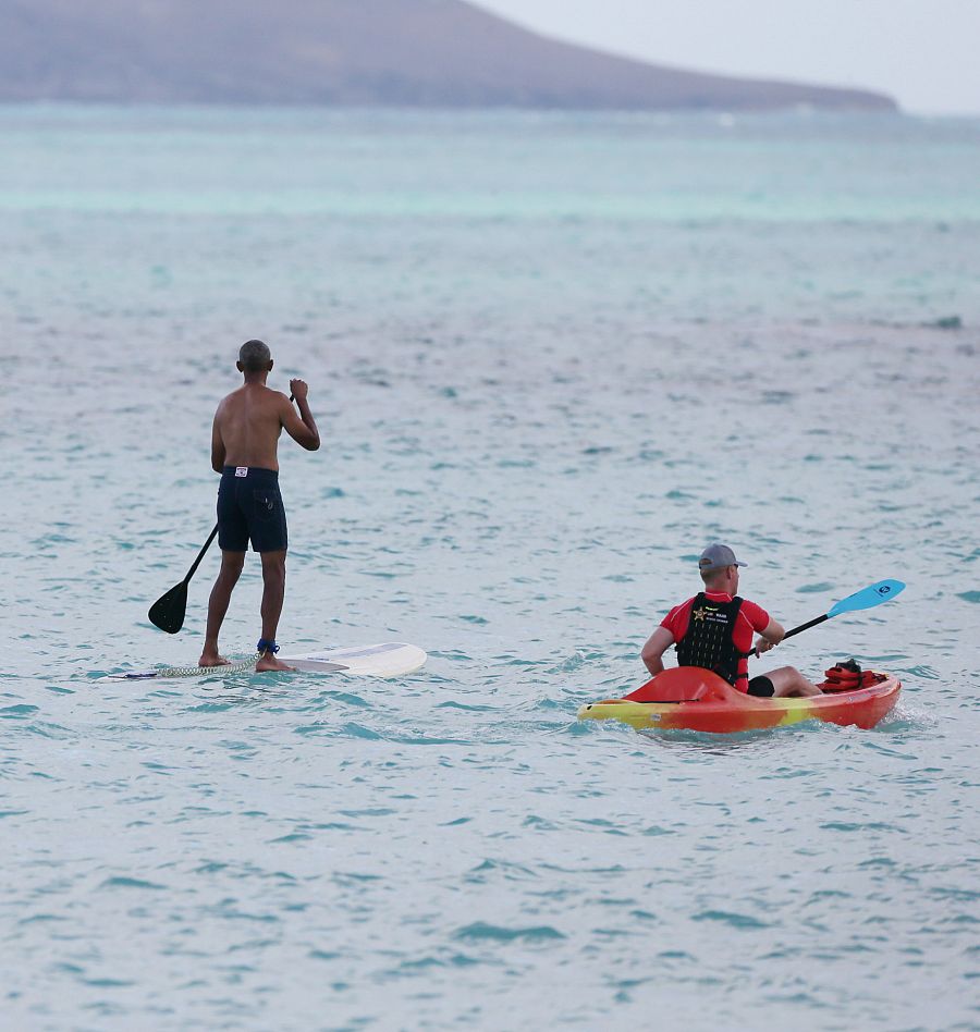 Barack Obama, durante sus vacaciones en Hawái