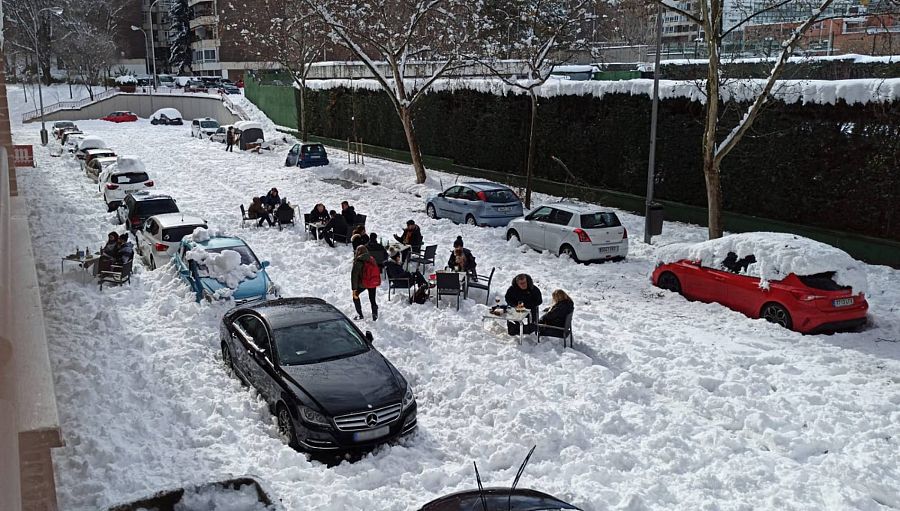 Vista del bar 'La Cañita' en Madrid durante el pasado domingo