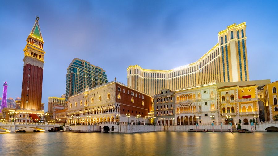 El complejo turístico y del juego de Sheldon Adelson, The Venetian, en Macau.