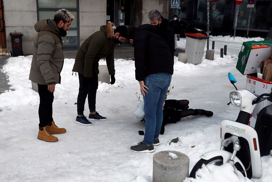 Temporal de frío y nieve en Madrid