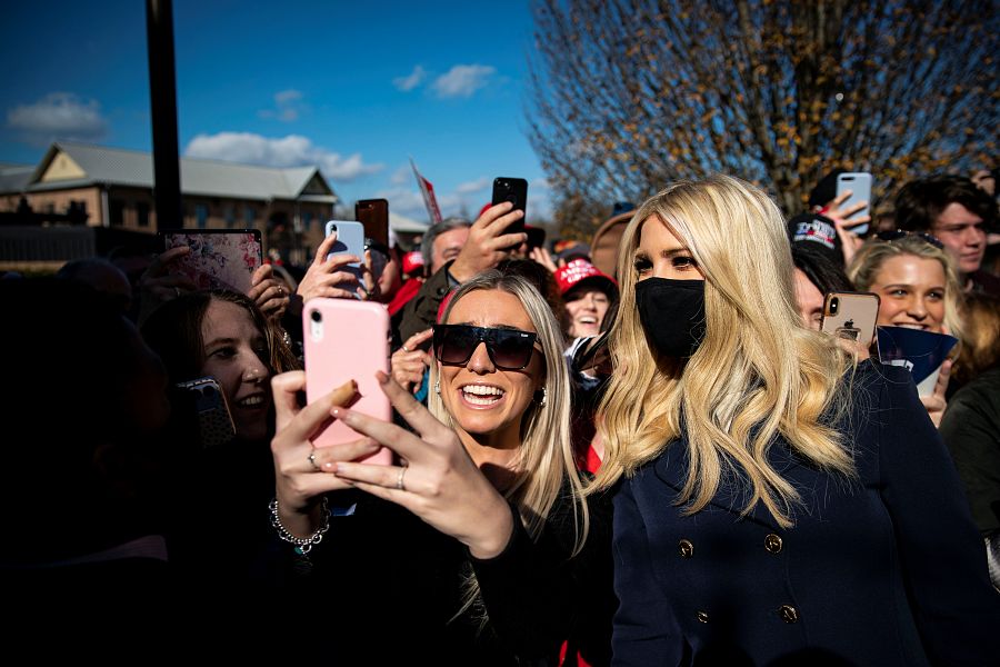 Ivanka Trump durante la campaña republicana en Georgia, diciembre de 2020