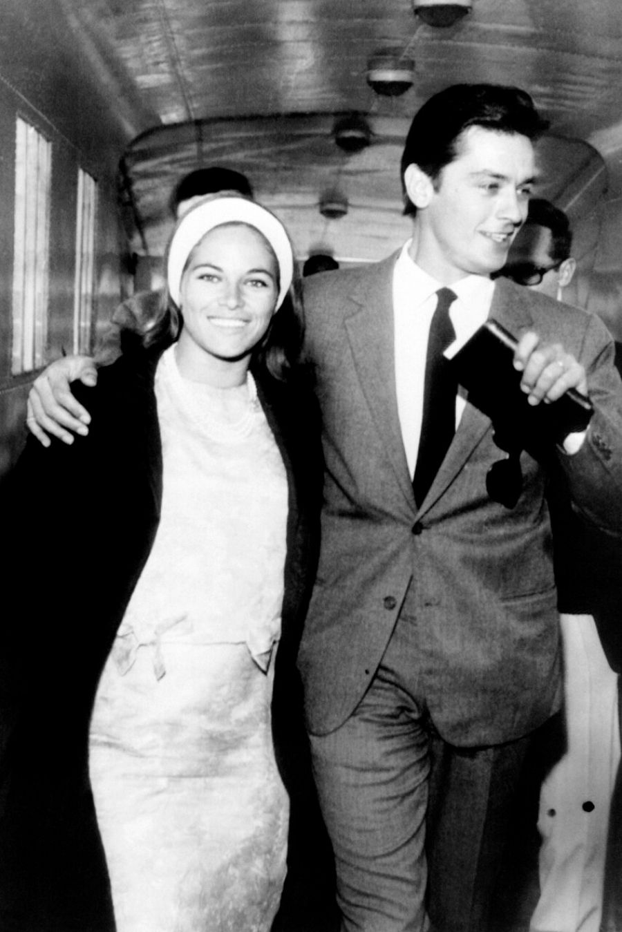 Los actores Nathalie y Alain Delon se conocieron en 1962.