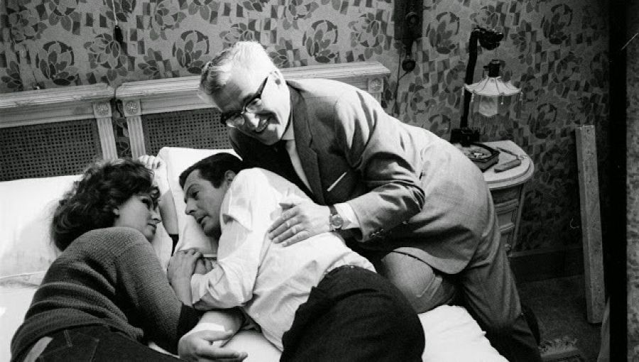 Vittorio De Sica con Sophia Loren y Mastroianni (1964)