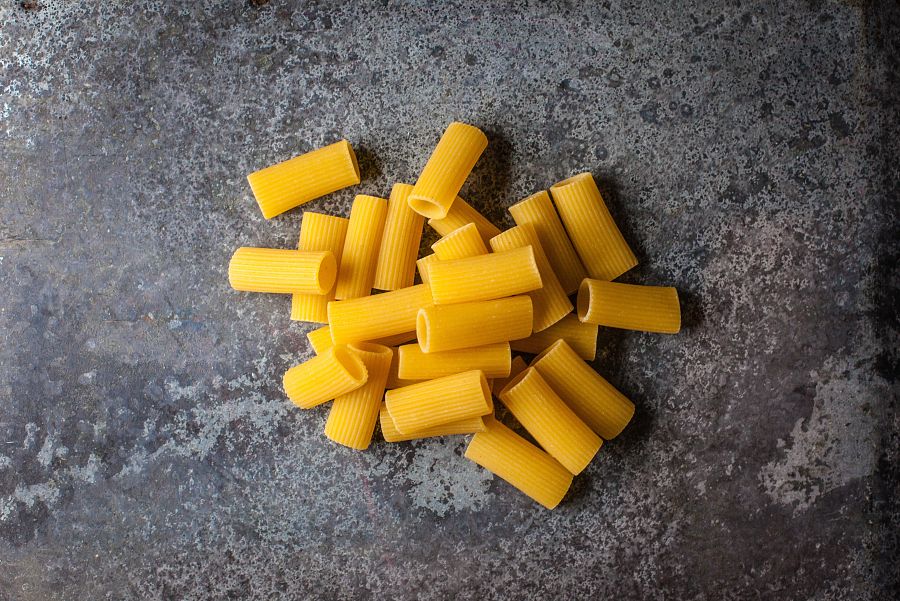 Una pasta seca y corta: los rigatoni