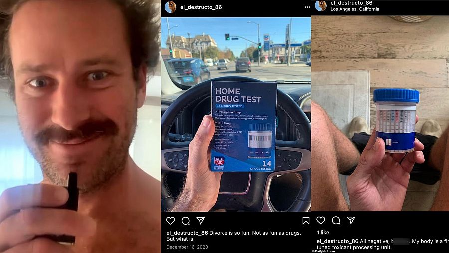 Capturas del Instagram privado de Armie Hammer obtenidas por el DailyMail.com