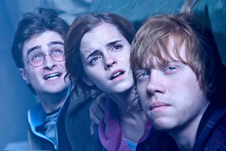 Daniel Radcliffe, Rupert Grint y Emma Watson en Harry Potter y las Reliquias de la Muerte (Parte 2)