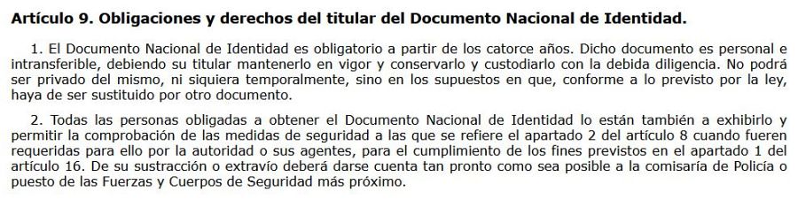 Artículo nueve de la Ley Orgánica de Protección de la Seguridad Ciudadana (Ley Mordaza).