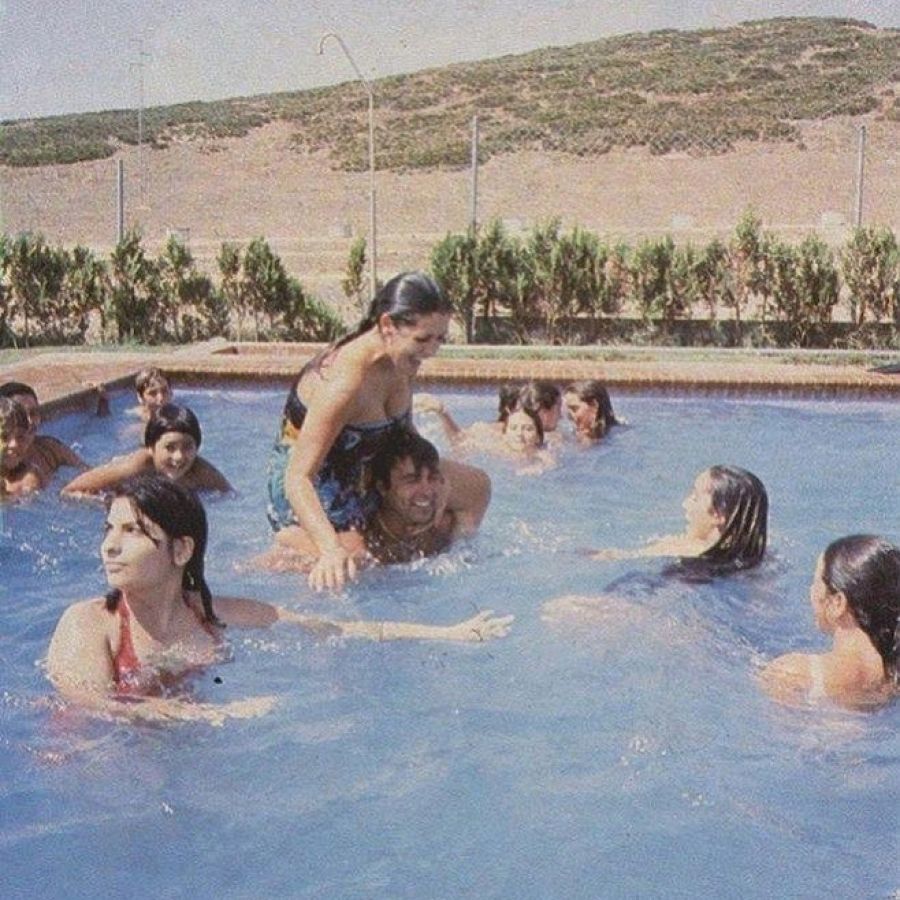 Imagen de la piscina de Cantora donde aparecen Paquirri e Isabel Pantoja