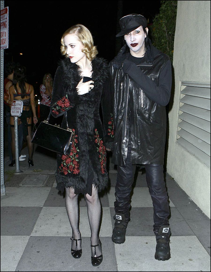 Evan Rachel Wood y Marilyn Manson en 2007