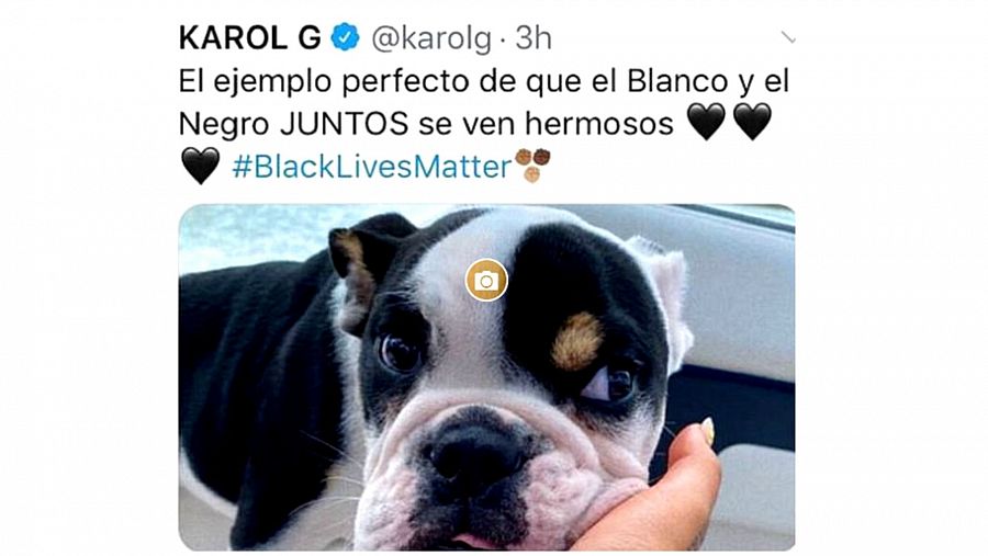 Karol G, obligada a disculparse tras un desafortunado tuit sobre el Black Lives Matter