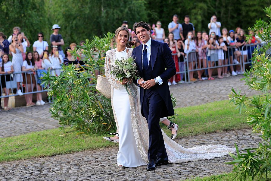 María Pombo en el día de su boda