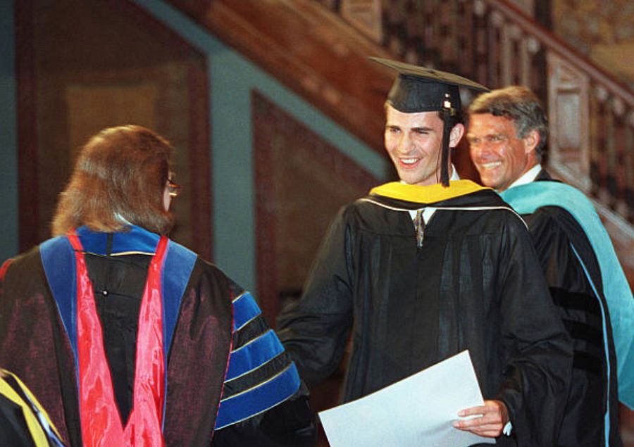 El rey Felipe VI en su graduación de Georgetown, Washington