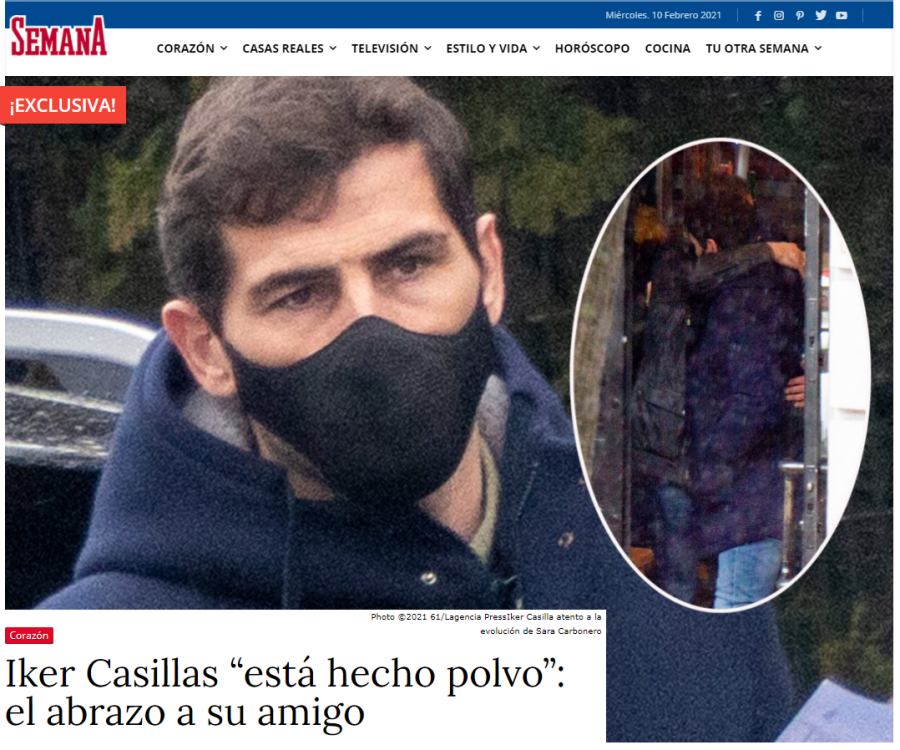 La revista Semana ha publicado unas fotos exclusivas de Iker Casillas visiblemente afectado