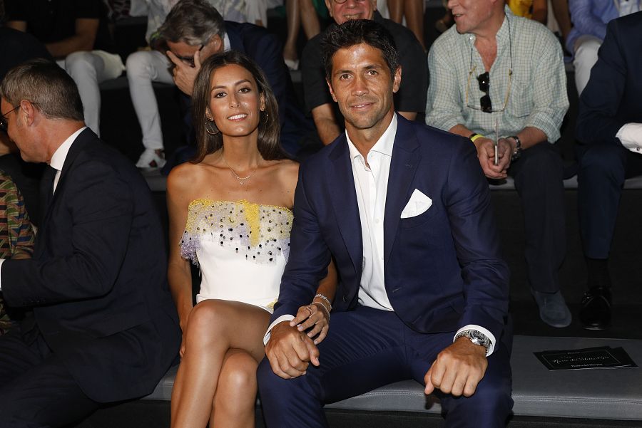 Ana Boyer y Fernando Verdasco durante un desfile en la Pasarela Cibeles