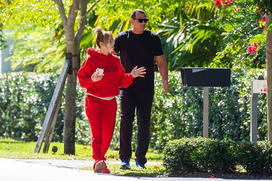 JLo y Alex Rodríguez en su casa en Miami