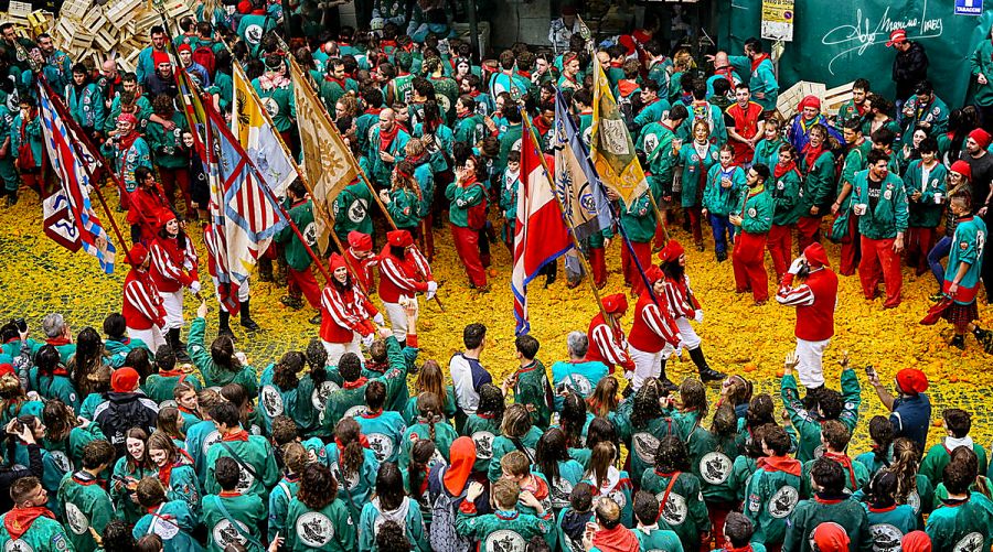 Ivrea durante el Carnaval