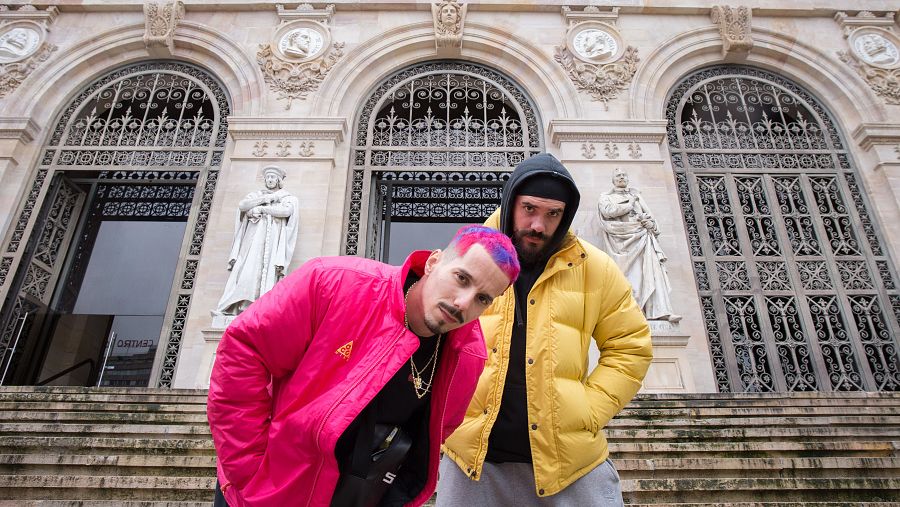 Skone y Tata en el rodaje de 'Réplica Internacional 2