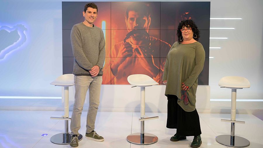 Gonzalo Bello i Consol Sáenz, a la roda de premsa de la presentació d''Efecte Collins'