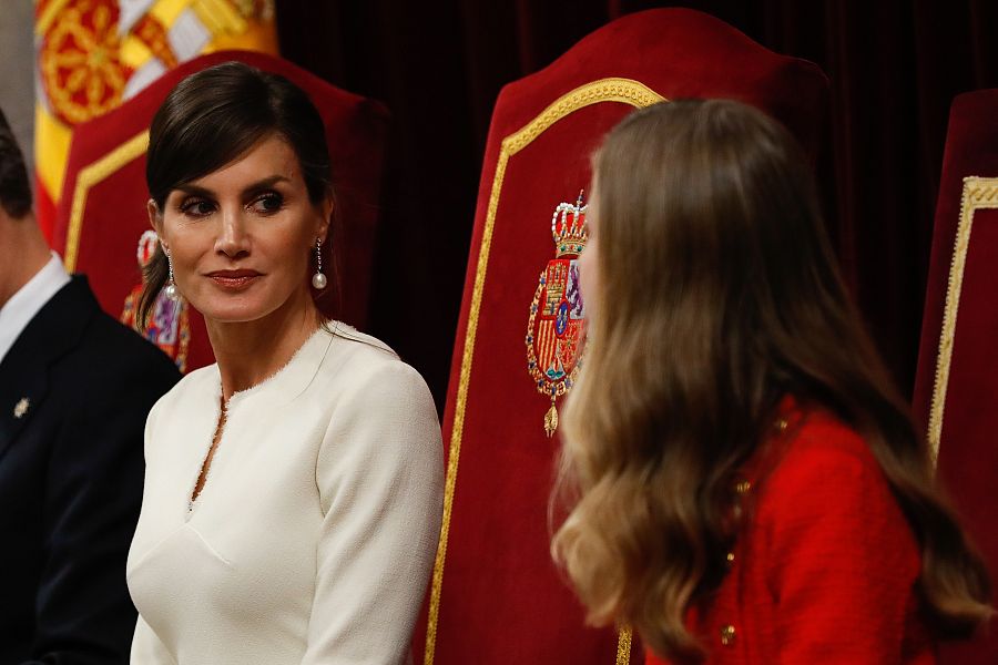 La reina doña Letizia y su hija Leonor
