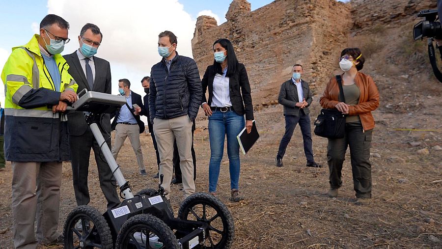 Inico de las obras de excavacion del Rey Lobo con Georradar