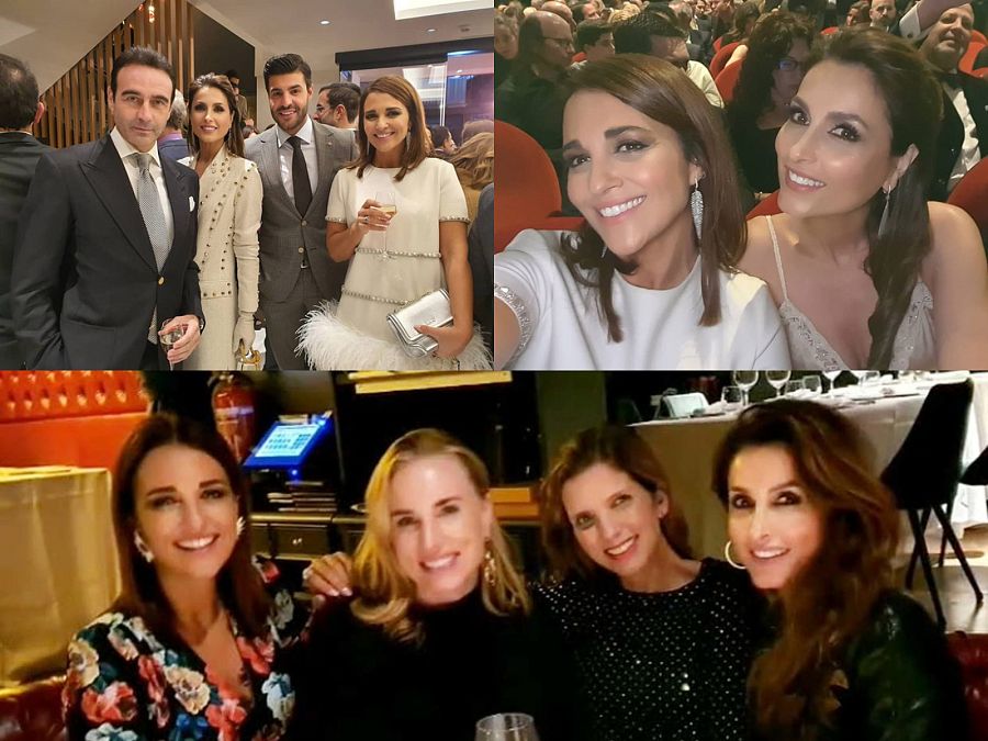 Imágenes de Paloma Cuevas rodeada de amigas