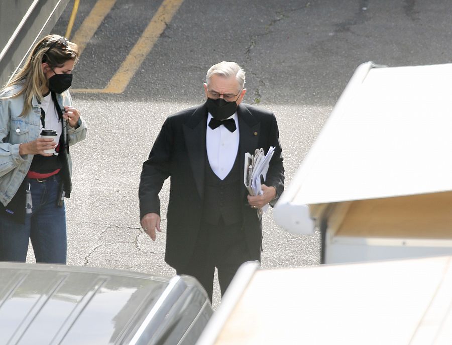 Robert De Niro en el set de rodaje