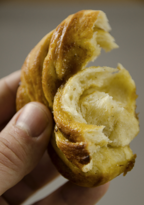 Interior del bollo de canela