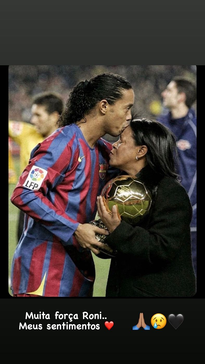 El pésame de Neymar Jr. a Ronaldinho en Instagram