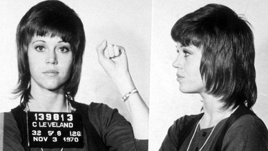 Las fotos del perfil policial de Jane Fonda tras una protesta contra la Guerra de Vietnam, 1970