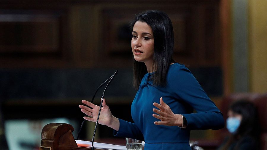 La líder de Ciudadanos Inés Arrimadas interviene en el pleno del Congreso