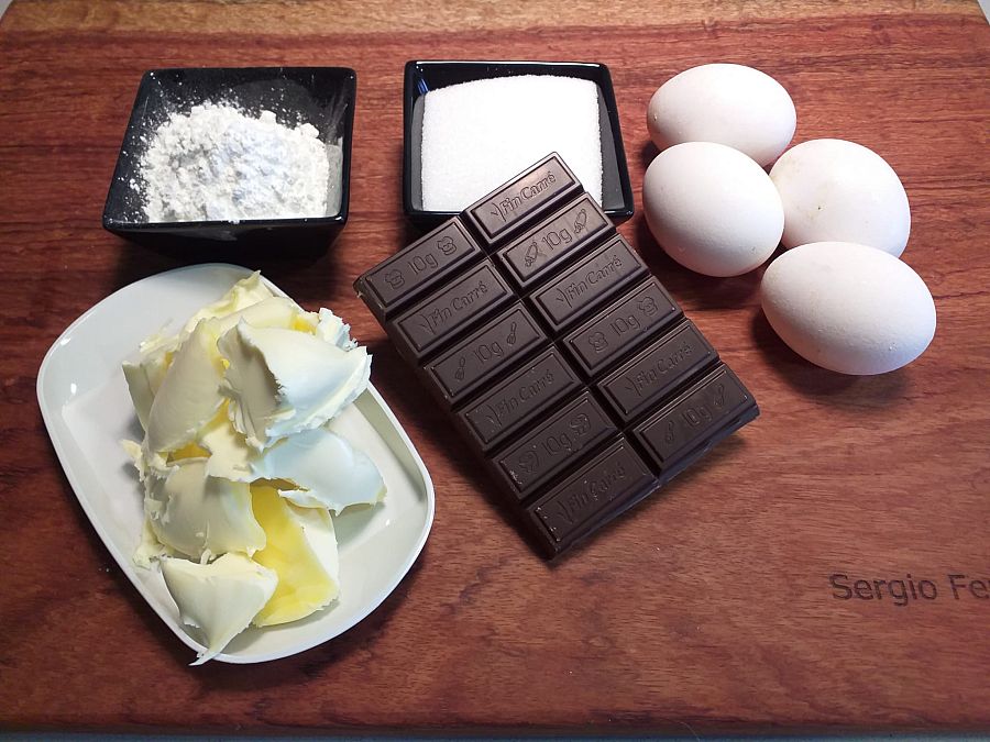 Receta de coulant de chocolate