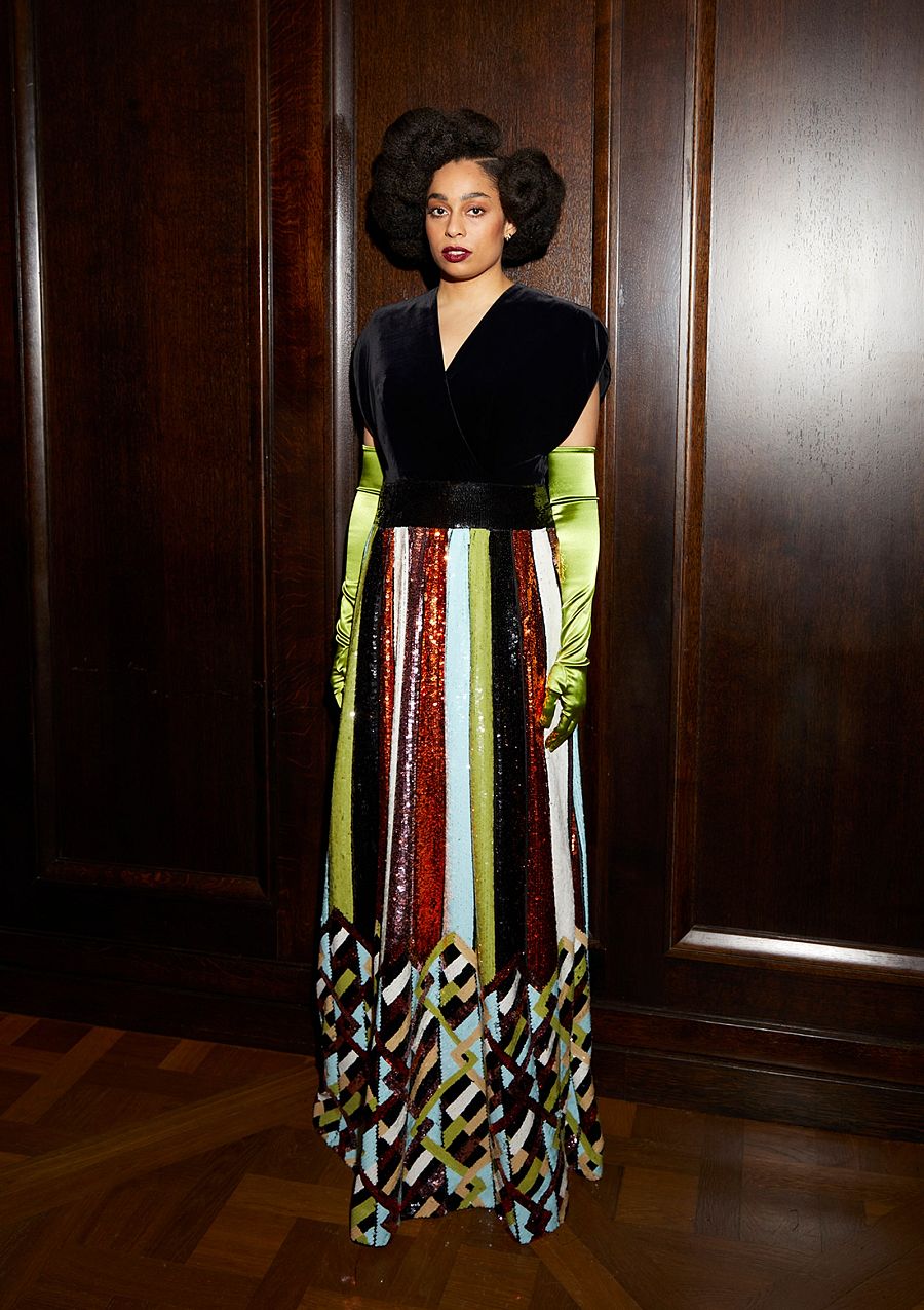 Celeste Waite, de Gucci en los Globos de Oro 2021