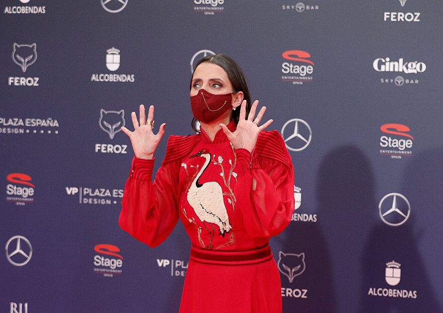 Macarena Gómez en el photocall de los Premios Feroz