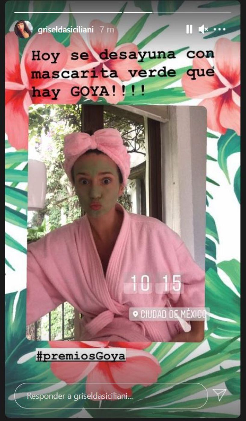 Griselda Siciliani se prepara para los Goya 2021