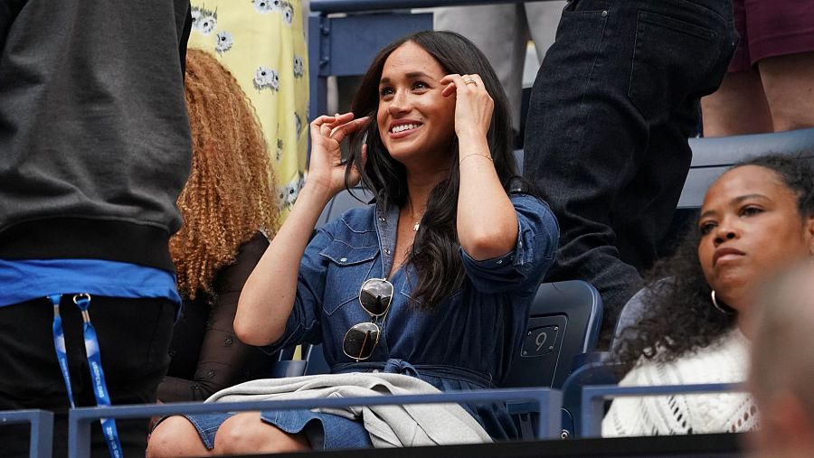 Meghan Markle anima a Serena Williams en Nueva York, 7 de septiembre de 2019