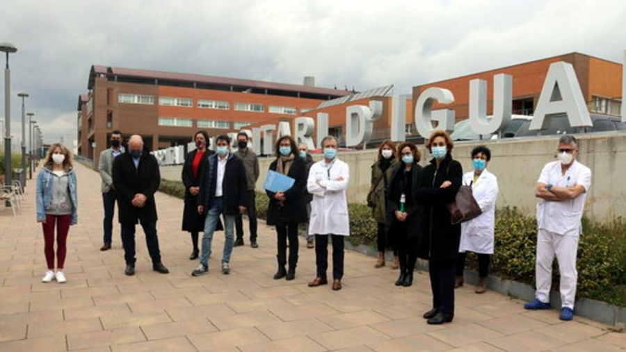 Tots els alcaldes de la Conca d'Òdena amb els responsables de Salut a la Catalunya Central i els responsables de l'Hospital d'Igualada | 12 de març de 2021