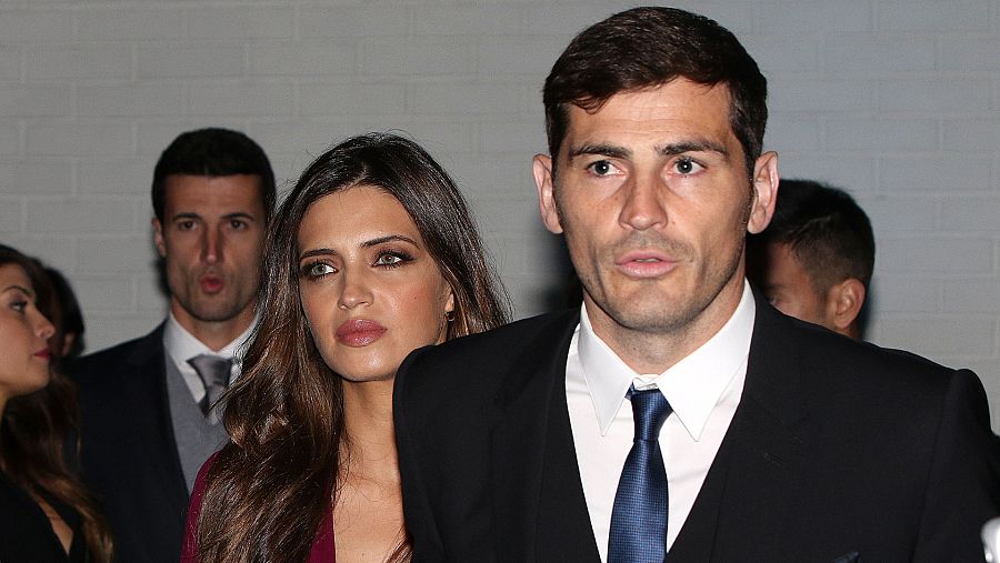 Sara Carbondero e Iker Casillas durante un evento